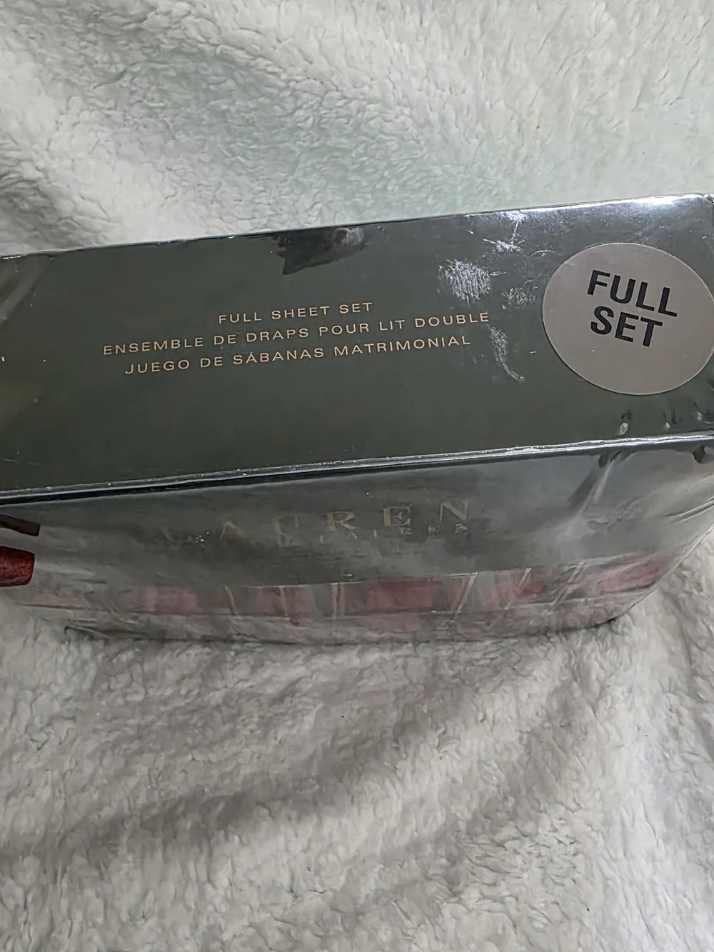 🎄 Lauren Ralph Lauren Christmas Tartan Plaid Full Sheet Set 100% Cotton New
